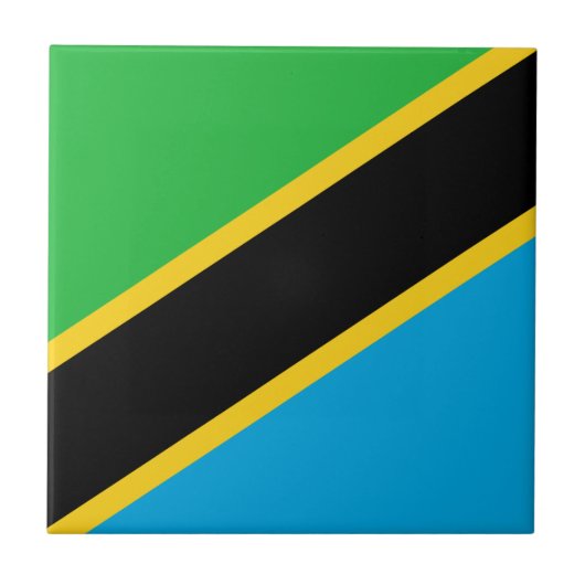 Tanzania Flag Tegeltje (Voorkant)