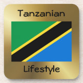 Tanzania Flag+Text Onderzetter (Voorkant)