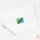 Tanzania Flag Vierkante Sticker (Envelop)