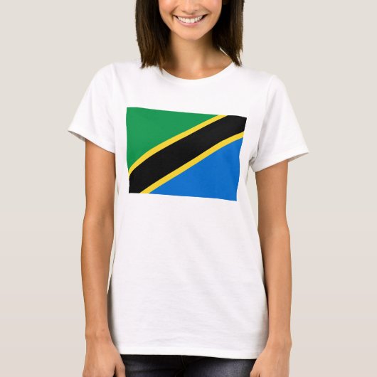 Tanzania Flag x Map T-Shirt (Voorkant)