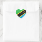 Tanzania Hartsticker, Patriotische Tanzaniaanse Vl Hart Sticker (Tas)