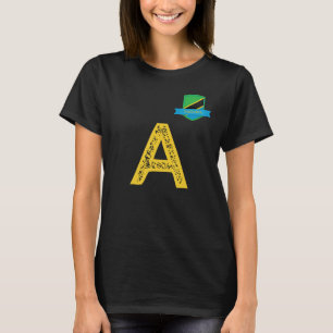 Tanzania Human-Flag Group Letter A Tanzania zwart T-shirt