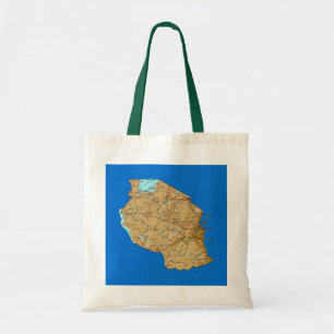 Tanzania Map Bag Tote Bag