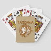Tanzania met leeuwenkaarten pokerkaarten (Achterkant)