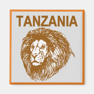 Tanzania met Lion Magnet Magneet