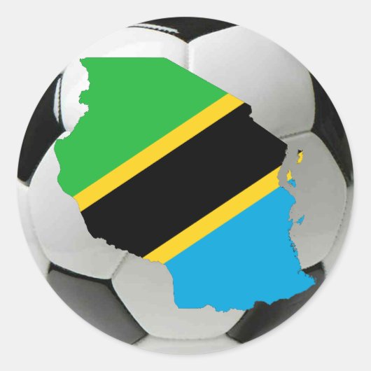 Tanzania nationaal team ronde sticker (Voorkant)