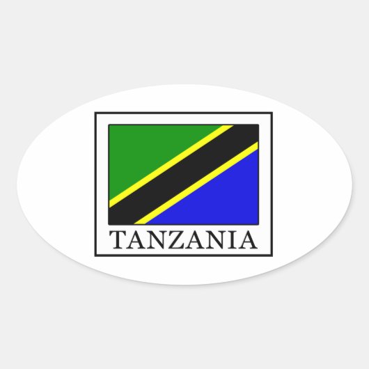 Tanzania Ovale Sticker (Voorkant)