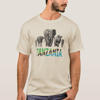 Tanzania Pride Big 5 Wildlife voor Tanzania Fans T-shirt