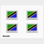 Tanzania Rechthoekige Sticker (Vel)