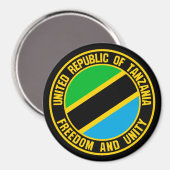 Tanzania Round Emblem Magneet (Voorkant / Achterkant)