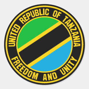 Tanzania Round Emblem Ronde Sticker