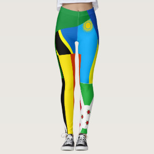 Tanzania Rwanda Burundi Zuid-Soedan Oeganda kenya Leggings