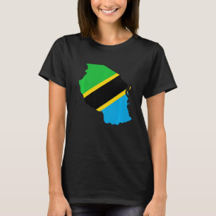 Tanzania vlag in Tanzania omtrek Tanzania T-shirt
