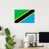 Tanzania vlag poster (Thuiskantoor)