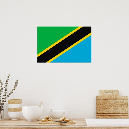 Tanzania vlag poster (Keuken)