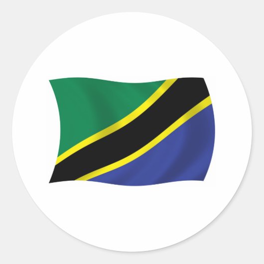 Tanzania Vlag Sticker (Voorkant)