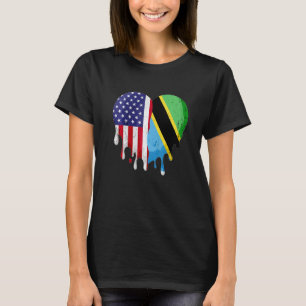 Tanzaniaans Amerikaans patriotkweekland Melding H T-shirt