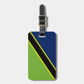 Tanzaniaanse vlag bagagelabel (Voorkant verticaal)
