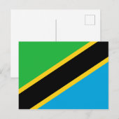 Tanzaniaanse vlag briefkaart (Voorkant / Achterkant)