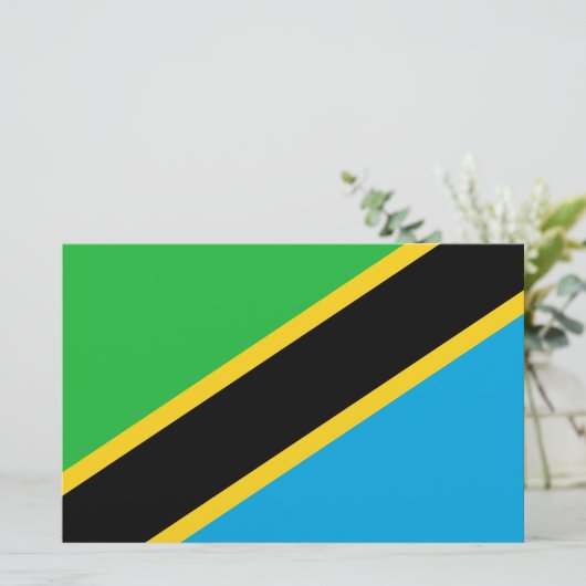 Tanzaniaanse vlag briefpapier (Staand voorkant)