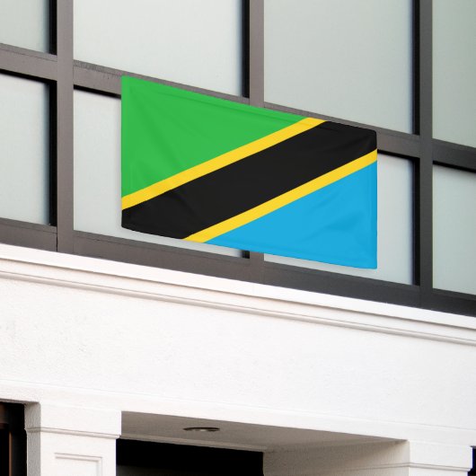 Tanzaniaanse vlag spandoek (Buitenkant Gebouw)