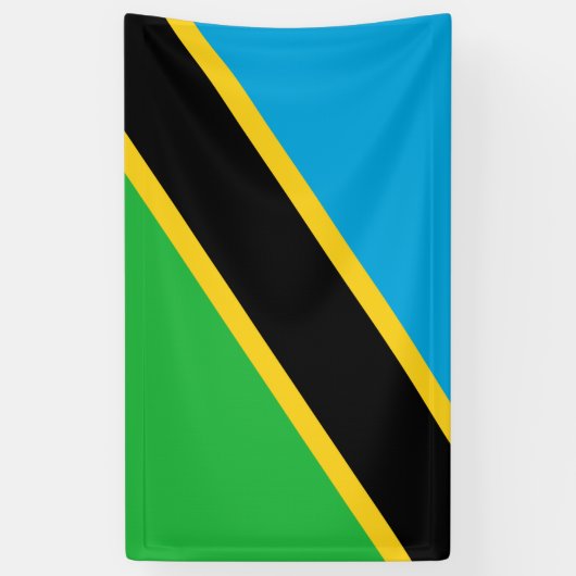 Tanzaniaanse vlag spandoek (Verticaal)