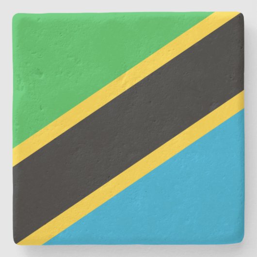 Tanzaniaanse vlag stenen onderzetter (Voorkant)