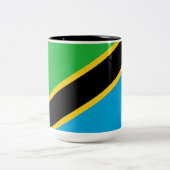 Tanzaniaanse vlag tweekleurige koffiemok (Center)