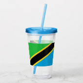 Tanzaniaanse vlag van Tanzania Acryl Drinkbeker (Achterkant)
