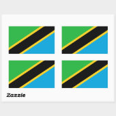 Tanzaniaanse vlag, vlag van Tanzania Rechthoekige Sticker (Vel)
