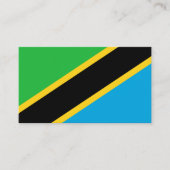 Tanzaniaanse vlag, vlag van Tanzania Visitekaartje (Voorkant)
