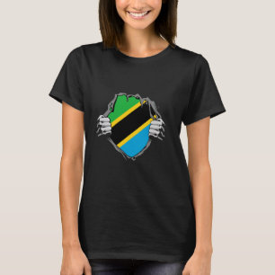 Tanzaniaanse wortels Borst Tanzaniaanse trots Tanz T-shirt