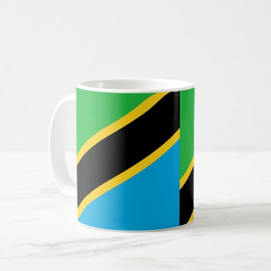"Tanzanie Flag Mug - Bold National Priamic C (Devant gauche)