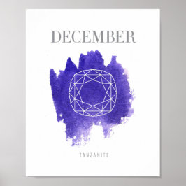 Tanzanite Birthstone December Poster