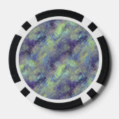 Tanzanite Blue Liquid Pattern Pokerchips (Achterkant)
