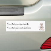 Tao Dog My Religion is simpel. Bumpersticker (Op auto)