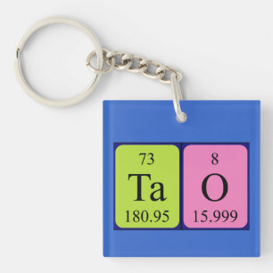 Tao periodieke lijstnaam keying sleutelhanger