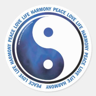 Taoïsme Ying Yang Ronde Sticker