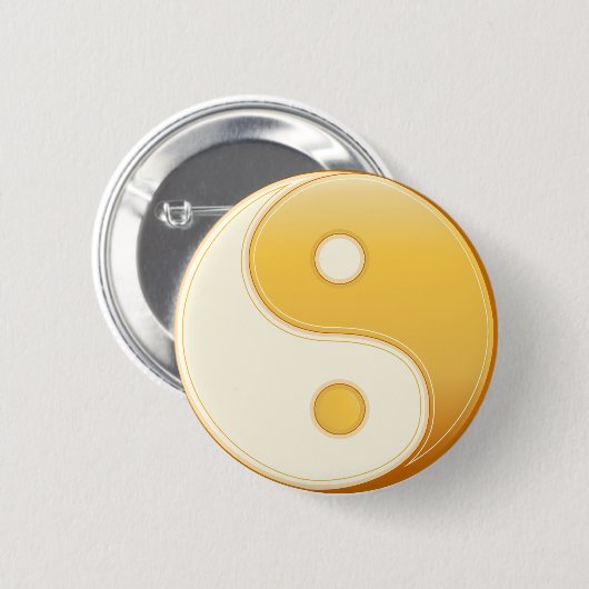 Taoïssymbool Ronde Button 5,7 Cm (Voorkant /achterkant)