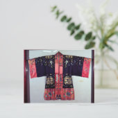 Taoïstische robe met Tai Chi Yin en Yang Briefkaart (Staand voorkant)