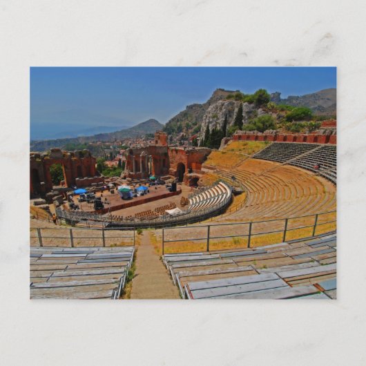 Taormina amphitheater 2 briefkaart (Voorkant)