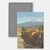 Taormina Italië Etna Magneet (Voorkant / Achterkant)
