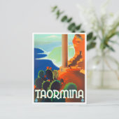 Taormina Italy vintage Briefkaart (Staand voorkant)