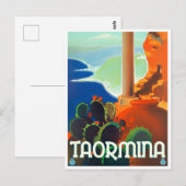 Taormina Italy vintage Briefkaart (Voorkant / Achterkant)
