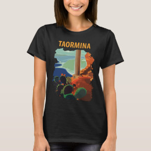 Taormina Sicilië Reis Retro Vintage T-shirt