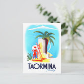 Taormina Sicilië — vintage Briefkaart (Staand voorkant)