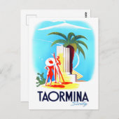Taormina Sicilië — vintage Briefkaart (Voorkant / Achterkant)