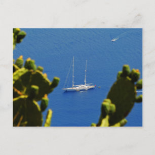 Taormina-zeilboot Briefkaart