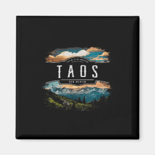Taos Mountains New Mexico Wandelen Buiten Vintage Magneet