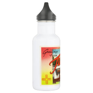 Taos New Mexico NM Old Vintage Travel Souvenir Waterfles